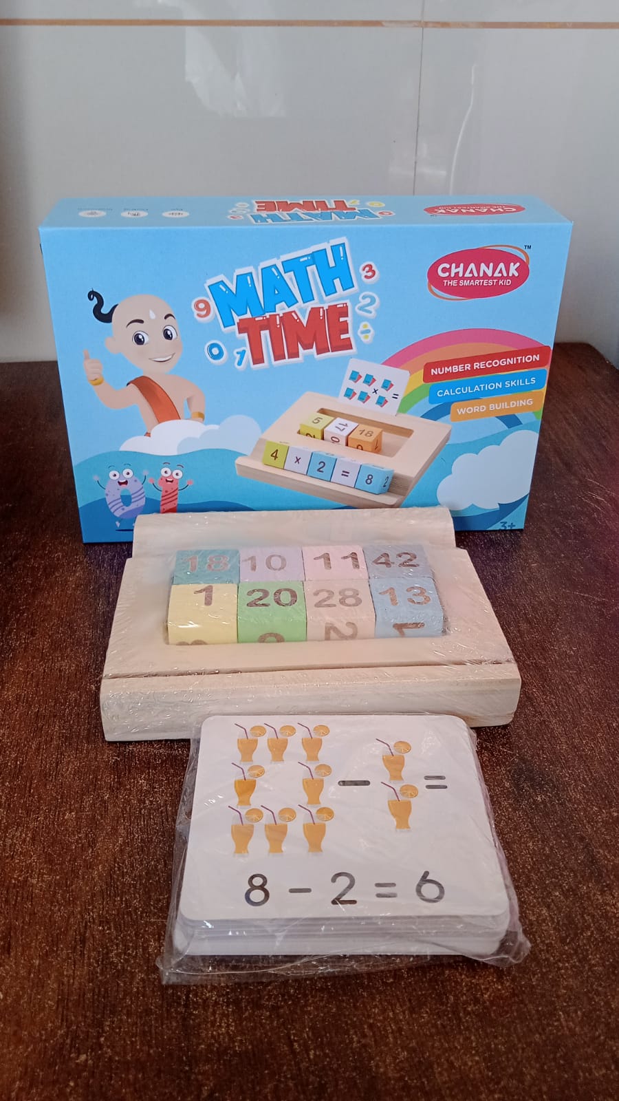 Wooden MathTime for Kids - Educational Math Card Game Wooden MathTime for Kids - Educational Math Card Game